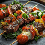 Pizza Steak Skewers