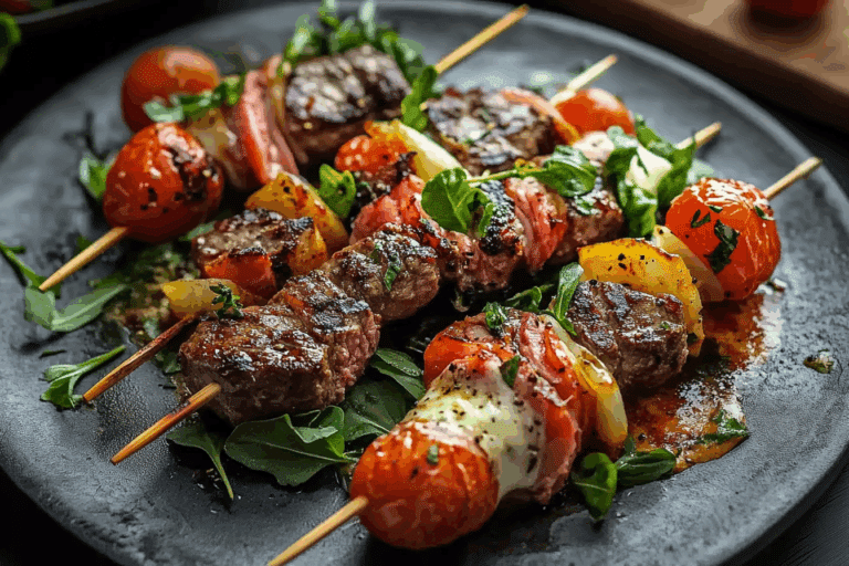 Pizza Steak Skewers