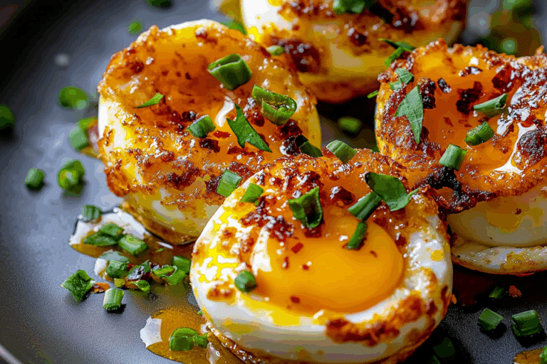 Crispy Cheese Chilli Oil Eggs