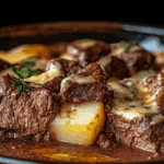 Crockpot Loaded Steak and Potato Bake