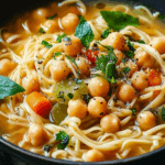 Vegan Chickpea Noodle Soup