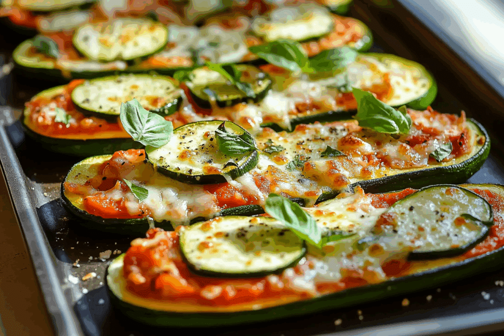 Zucchini Pizza Boats