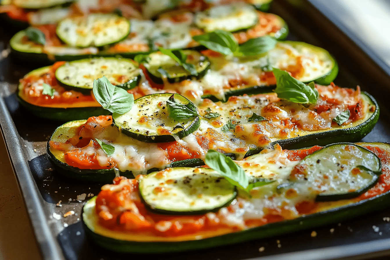 Zucchini Pizza Boats