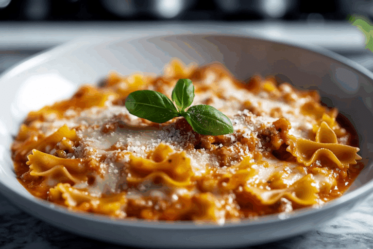 Easy Bow Tie Pasta Lasagna