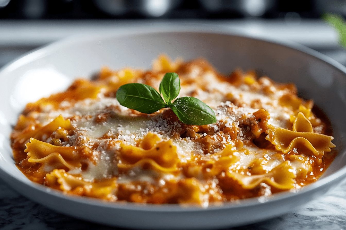 Easy Bow Tie Pasta Lasagna