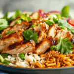Teriyaki Chicken Crispy Rice Salad