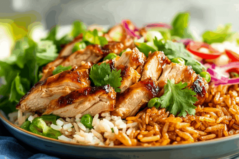 Teriyaki Chicken Crispy Rice Salad