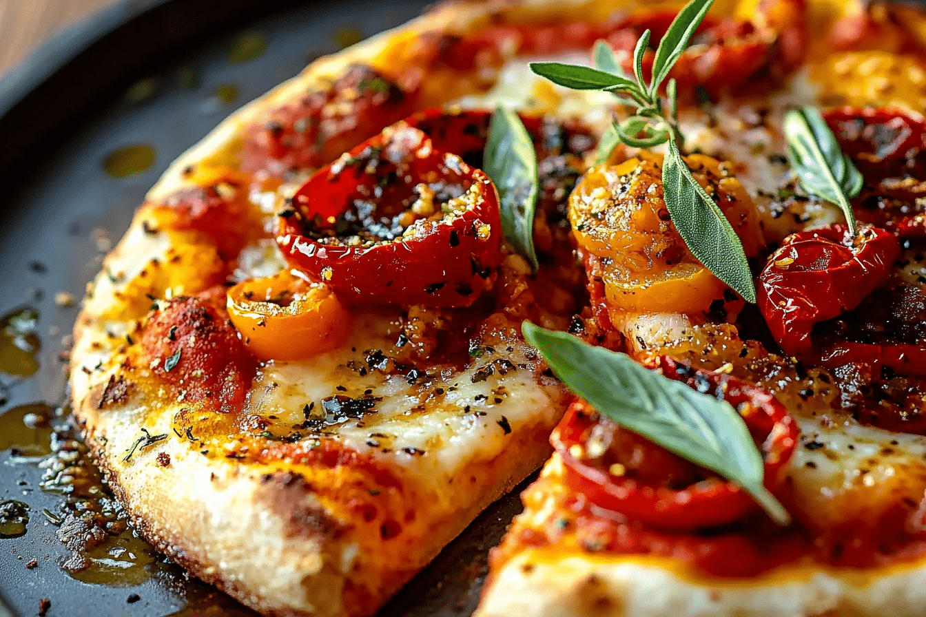 Calabrian Chili Roasted Red Pepper Pizza