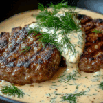 Hamburger Steaks in Creamy Dill Sauce