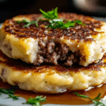 Mashed Potato Pancakes with Ground Beef Filling