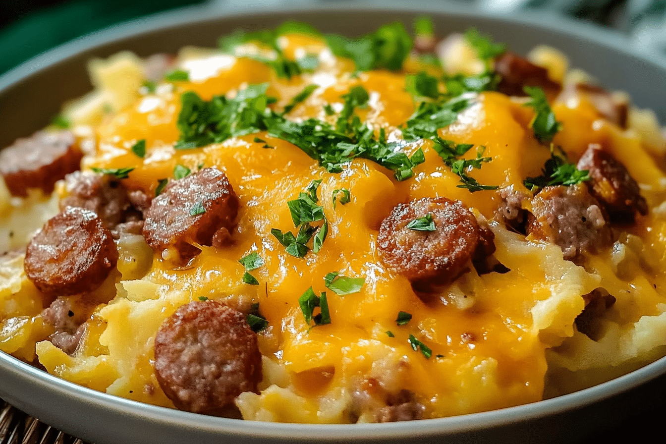 Cheesy Sausage & Hashbrown (Dump-and-Go Slow Cooker Meal)
