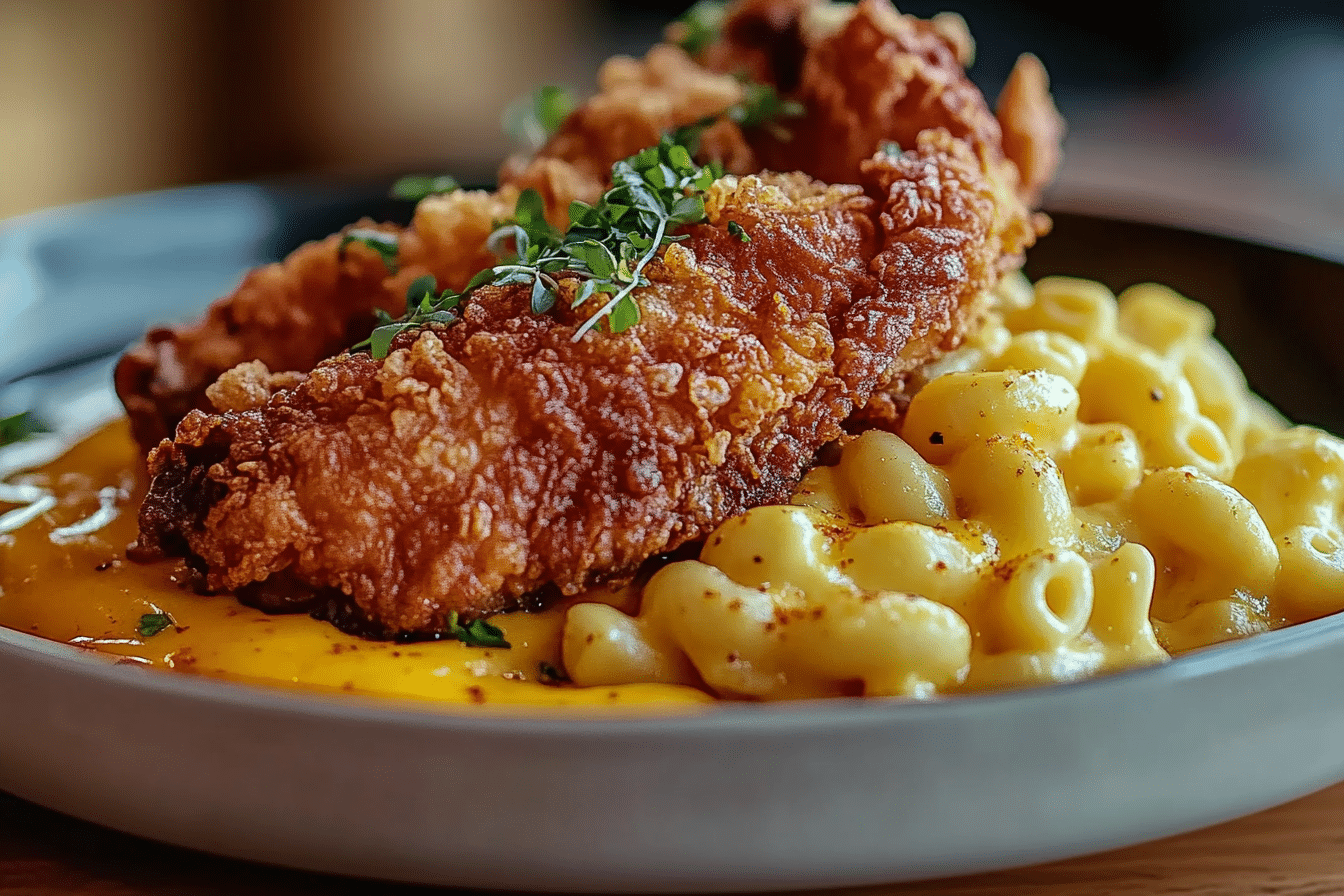 Southern Fried Chicken with Creamy Mac and Cheese