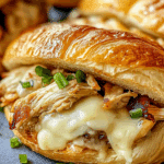 Croissant Chicken Philly Cheese Sandwiches