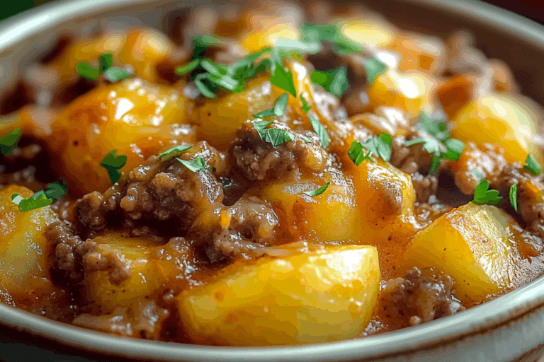 Crockpot Hamburger Potato Casserole