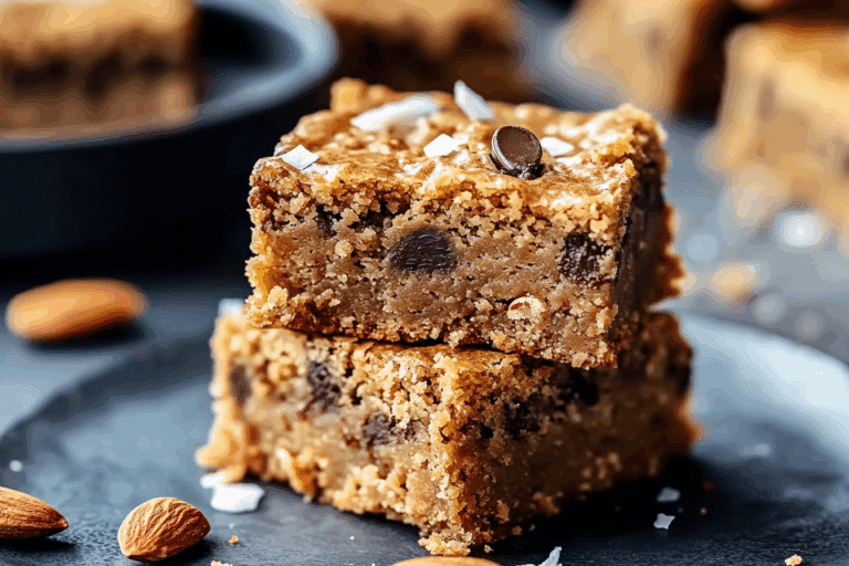 Vegan Almond Coconut Blondies