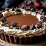 Dark Chocolate Tart with Espresso Whipped Cream