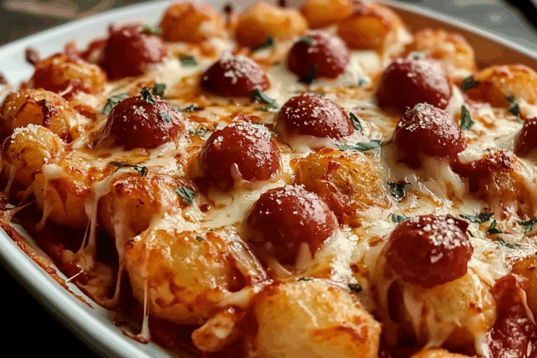 Tater Tot Pizza Casserole