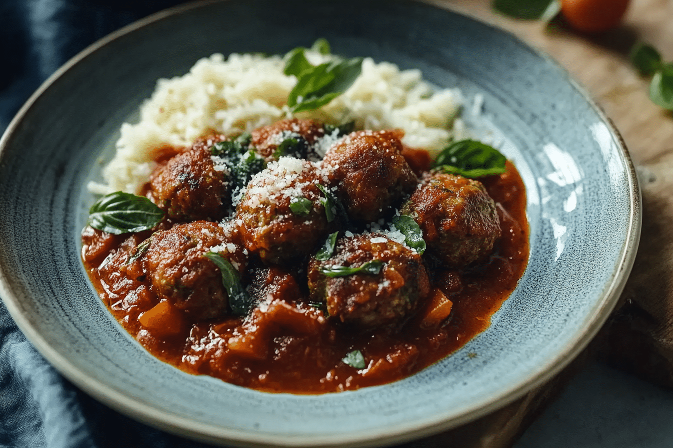 Greek Soutzoukakia (Greek Meatballs in a Spiced Tomato Sauce)