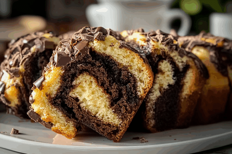 Chocolate and Espresso Babka Muffins