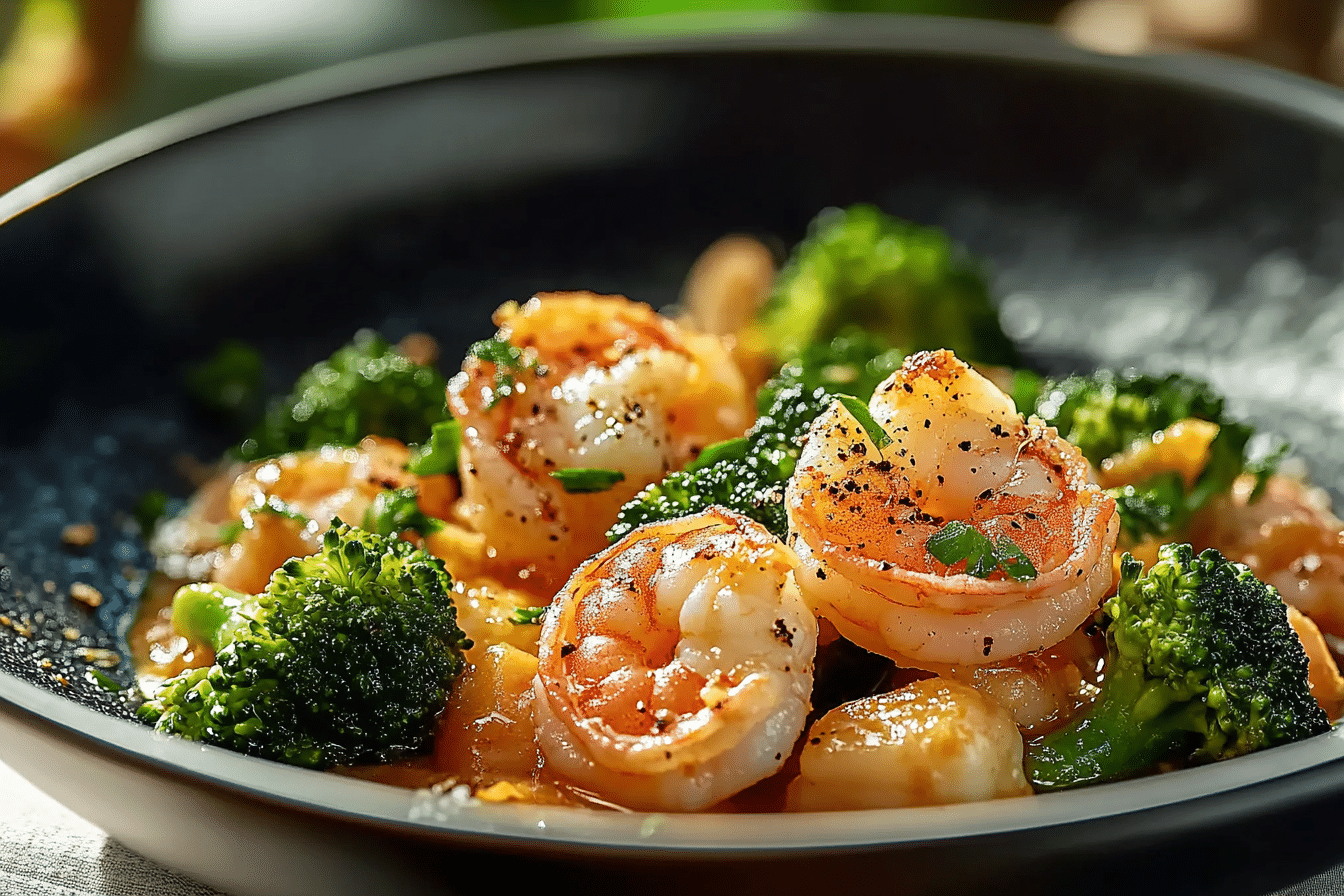 One-Pot Garlicky Shrimp & Broccoli