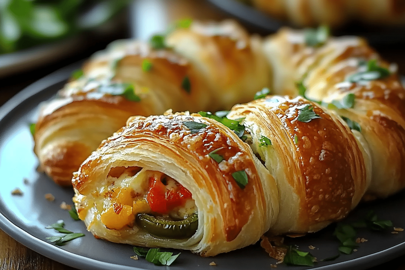 Jalapeno Popper Crescent Roll Ring