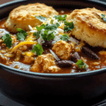 Chipotle Chicken Chili with Cheddar Bay Biscuit Topping