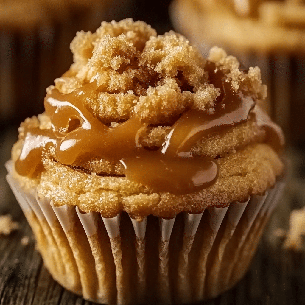 Churro Caramel Crunch Cupcakes