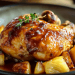 Crockpot Pineapple BBQ Chicken