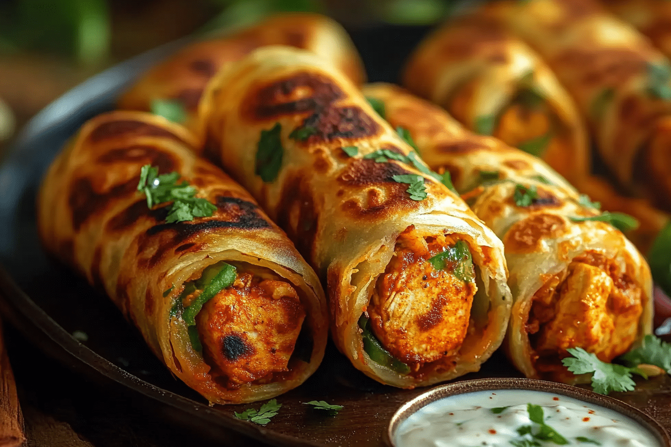 Chicken Tikka Paratha Rolls