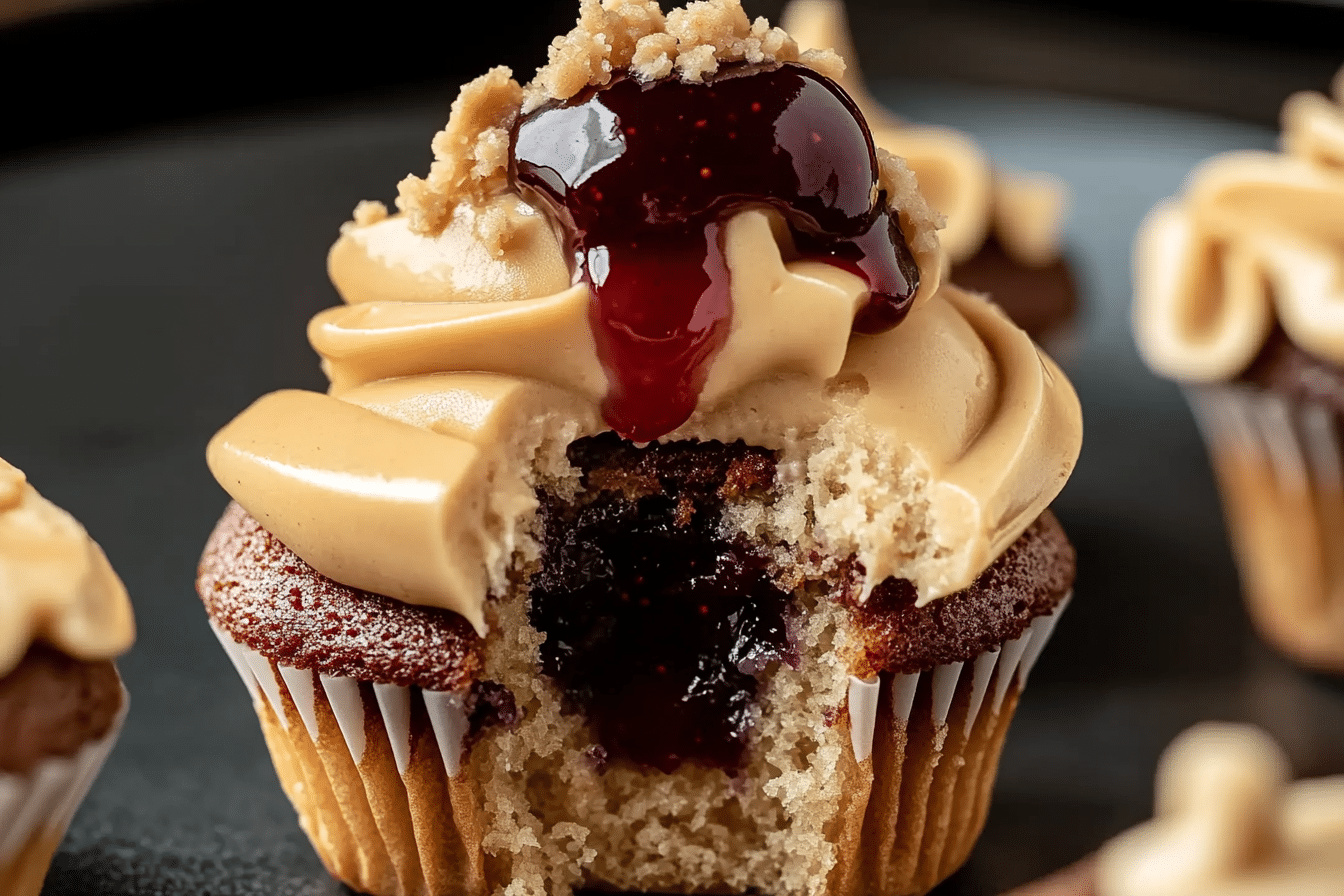 Peanut Butter and Jelly Cupcakes