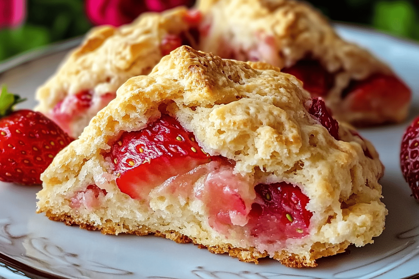 Strawberry Rhubarb Scones