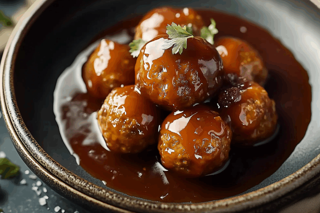 Crockpot BBQ Meatballs