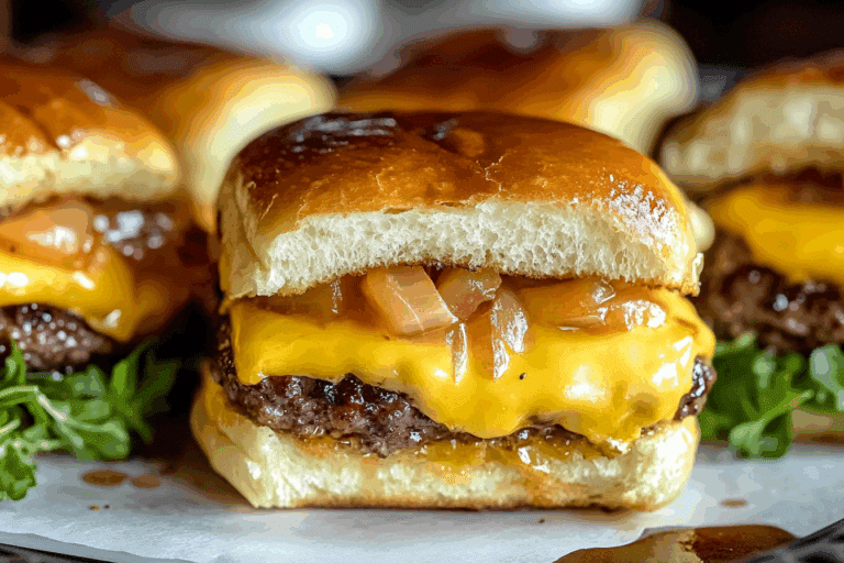 Hawaiian Roll Cheeseburger Sliders