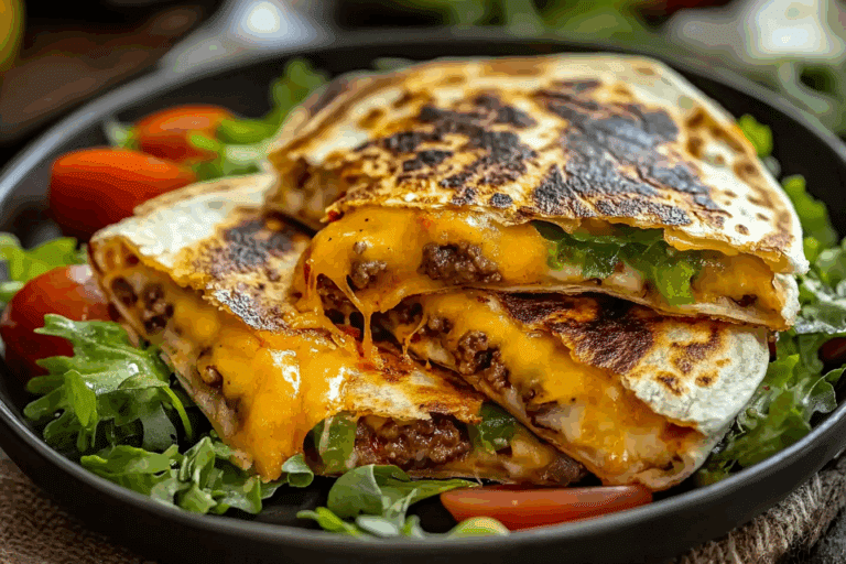Cheeseburger Quesadillas