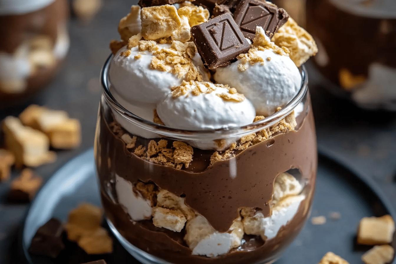 S’mores Mousse Parfaits
