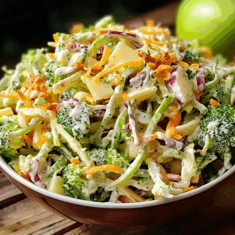 Creamy Crunchy Broccoli Apple Slaw