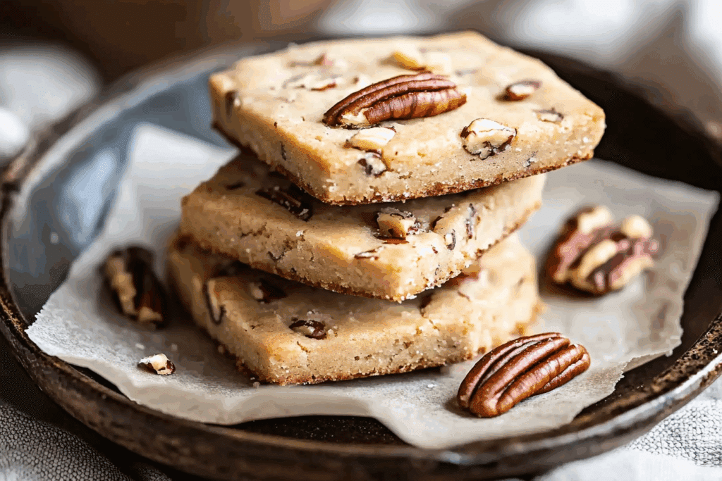 Toffee Pecan Shortbread Cookies