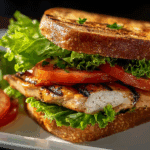 Garlic Butter Lettuce, Tomato & Grilled Chicken Sandwich