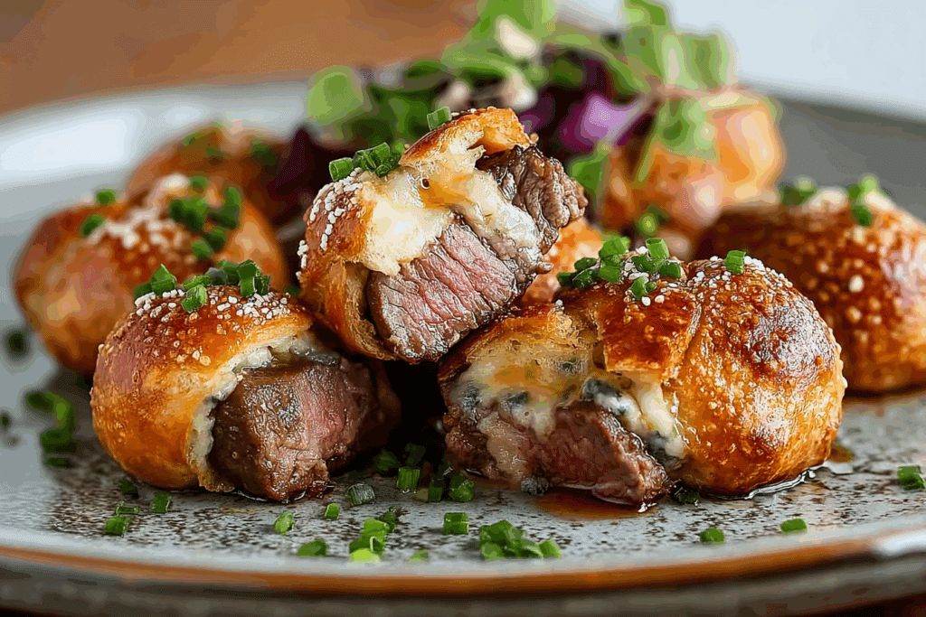 Steak and Cheese Stuffed Pretzel Bites (Soft, Cheesy, Irresistible!)