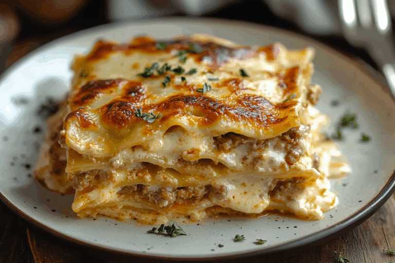 Sausage Alfredo Ravioli Lasagna