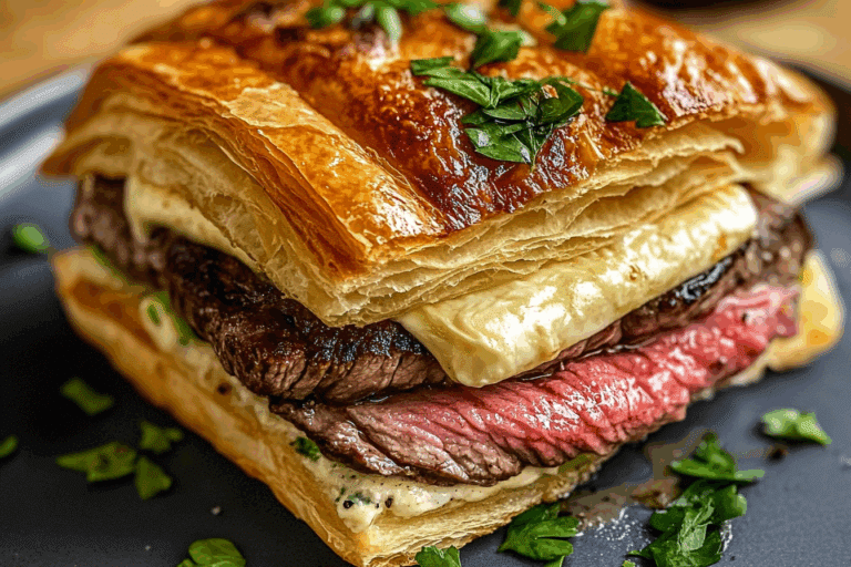 Garlic Butter Steak & Brie Melt on a Croissant Is Restaurant-Level Comfort