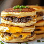 Cheeseburger Pancake Sliders with Truffle Butter Are Brunch Game-Changers
