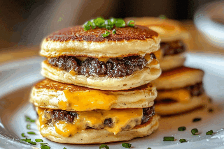 Cheeseburger Pancake Sliders with Truffle Butter Are Brunch Game-Changers