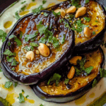 Honey-Garlic Eggplant Dippers with Cashew-Lime Cream