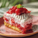 Strawberry Honeybun Cake with Strawberry Cream Icing