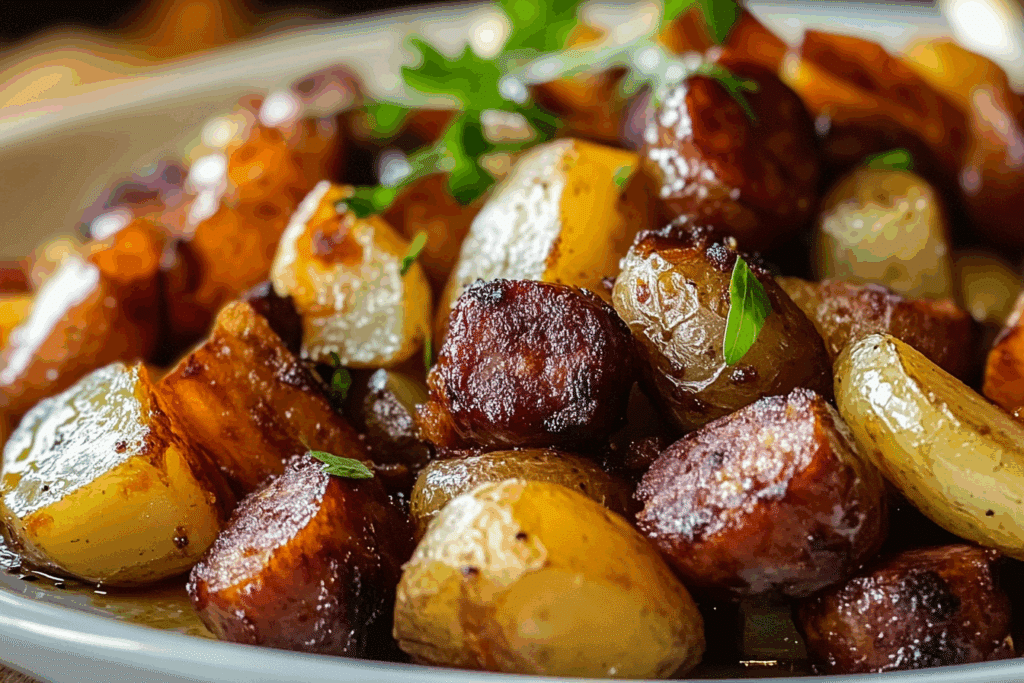 Oven-Roasted Smoked Sausage Potatoes