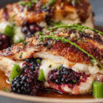 Blackberry Jalapeño Stuffed Chicken