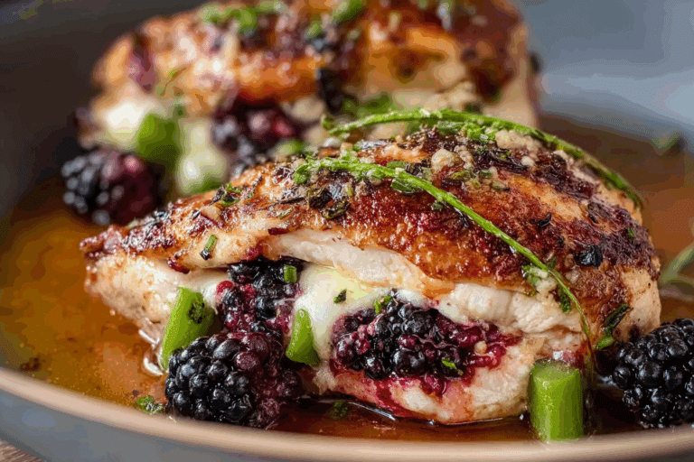 Blackberry Jalapeño Stuffed Chicken