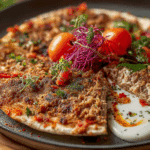 Turkey Lahmacun with Harissa Dill Yogurt