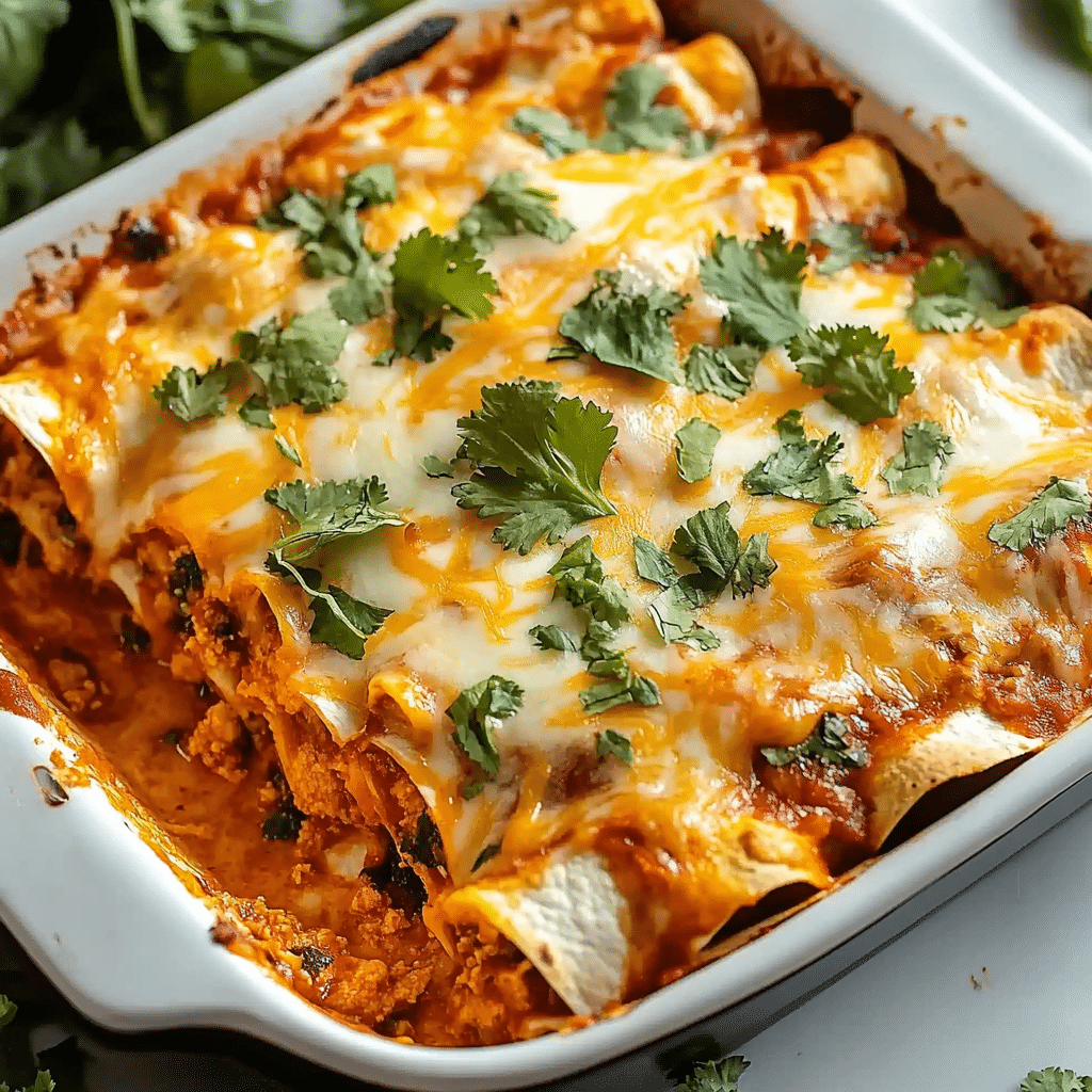 Cheesy Layered Enchilada Bake